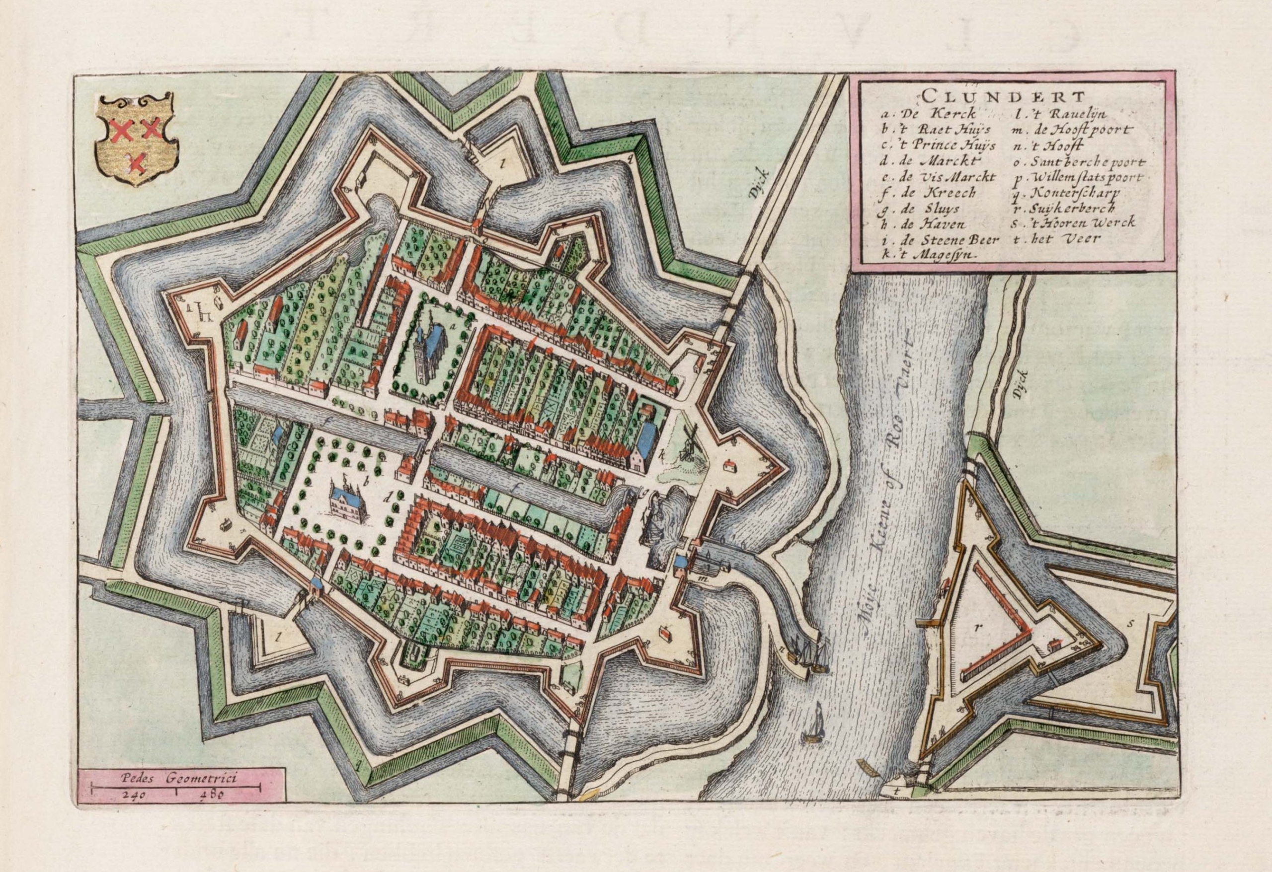 Klundert - Plattegrond omstreeks 1630